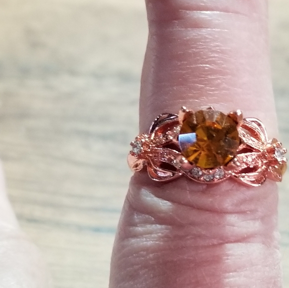 GOLD FILLED MORGANITE RING - Picture 8 of 9